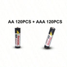 120 AA And 120 AAA Batteries 1.5v. Triple A Double A Battery Wholesale Lot, New, Fresh, For Low Draining Device, Home, Various Household Devices, Clocks, Lamps, Remotes, Toys - view 2 of 5