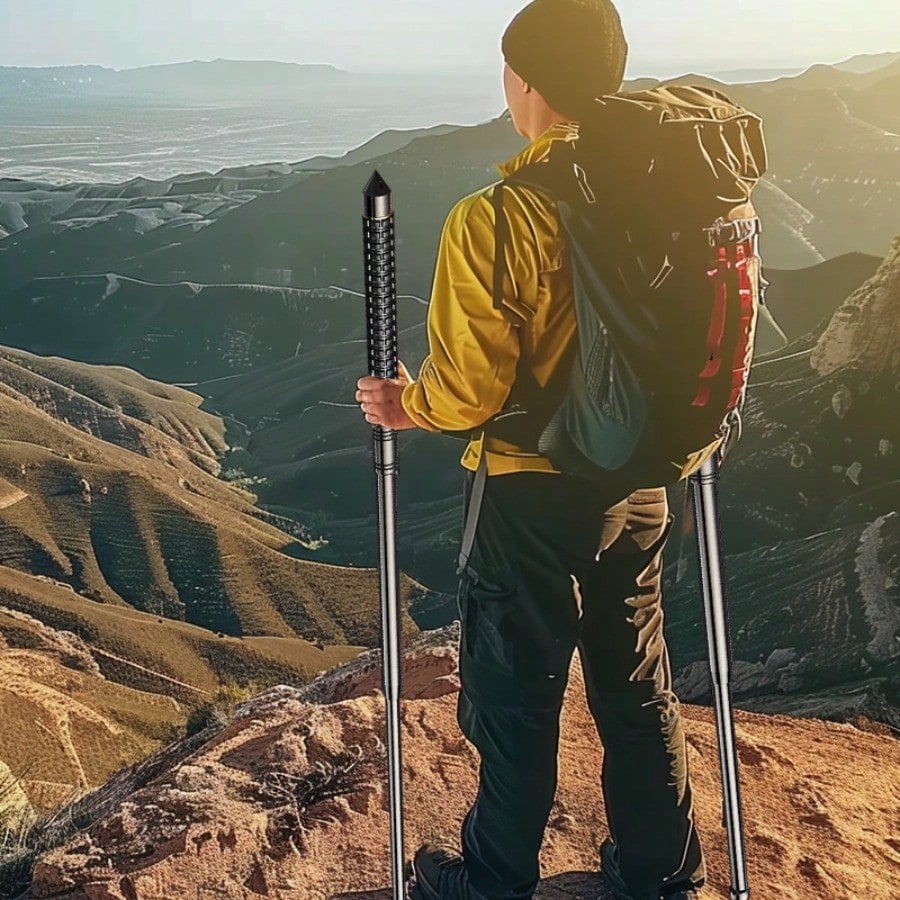 Outdoor Hiking Staff Hiking Sticks For Trekking And Mountaineering - view 8 of 11