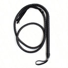 Black 6.2 Foot Long Whip Indiana Leather Equestrian Bull Braid Handle Halloween Costume Accessories, one-size - view 2 of 6