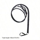 Black 6.2 Foot Long Whip Indiana Leather Equestrian Bull Braid Handle Halloween Costume Accessories, one-size - view 5 of 6