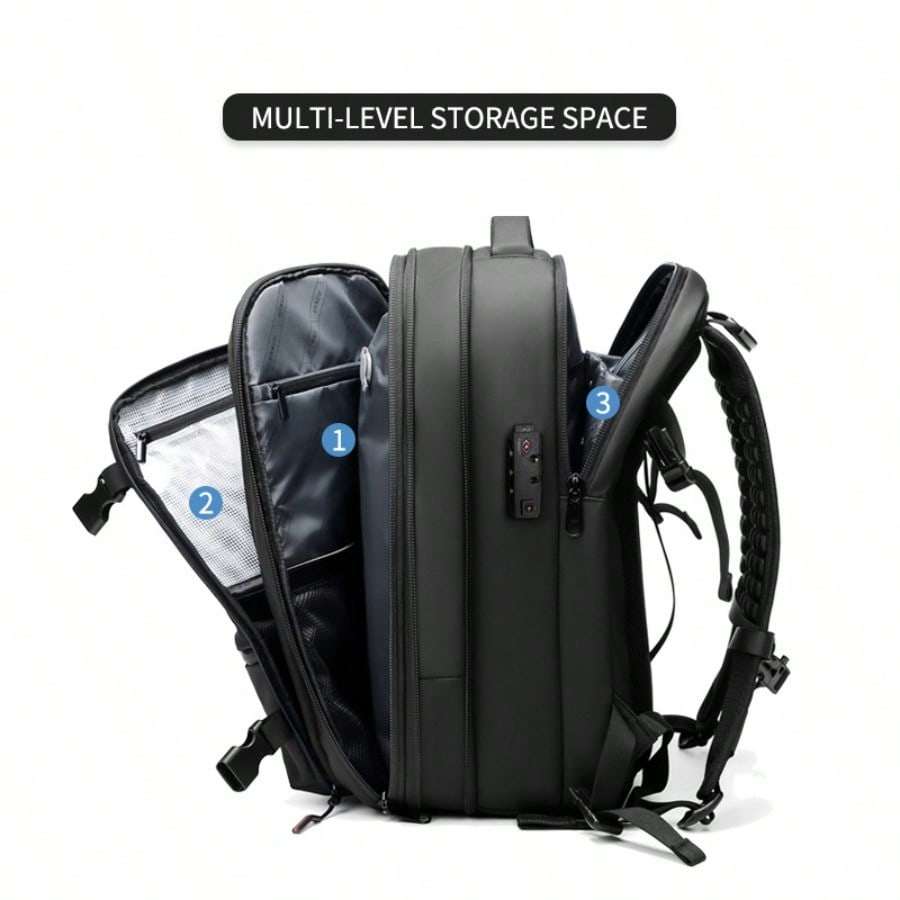 Hiking Backpack Travel Backpack Men's Business Multifunction Computer Bag Vacuum Compression Large-capacity Backpack No pump included, requires a household vacuum cleaner as a replacement - view 5 of 16