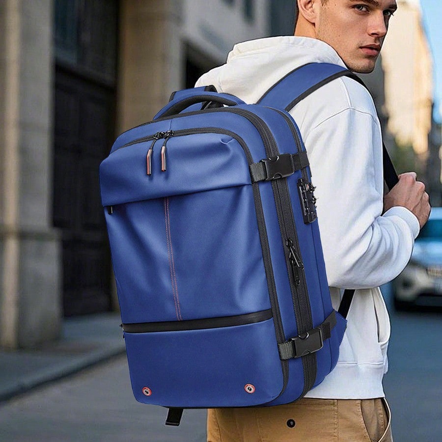 Hiking Backpack Travel Backpack Men's Business Multifunction Computer Bag Vacuum Compression Large-capacity Backpack No pump included, requires a household vacuum cleaner as a replacement - view 12 of 16