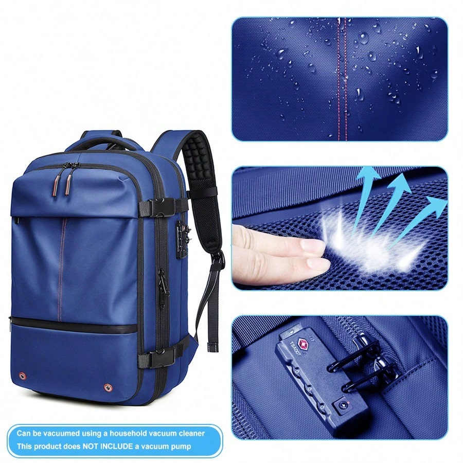 Hiking Backpack Travel Backpack Men's Business Multifunction Computer Bag Vacuum Compression Large-capacity Backpack No pump included, requires a household vacuum cleaner as a replacement - view 13 of 16