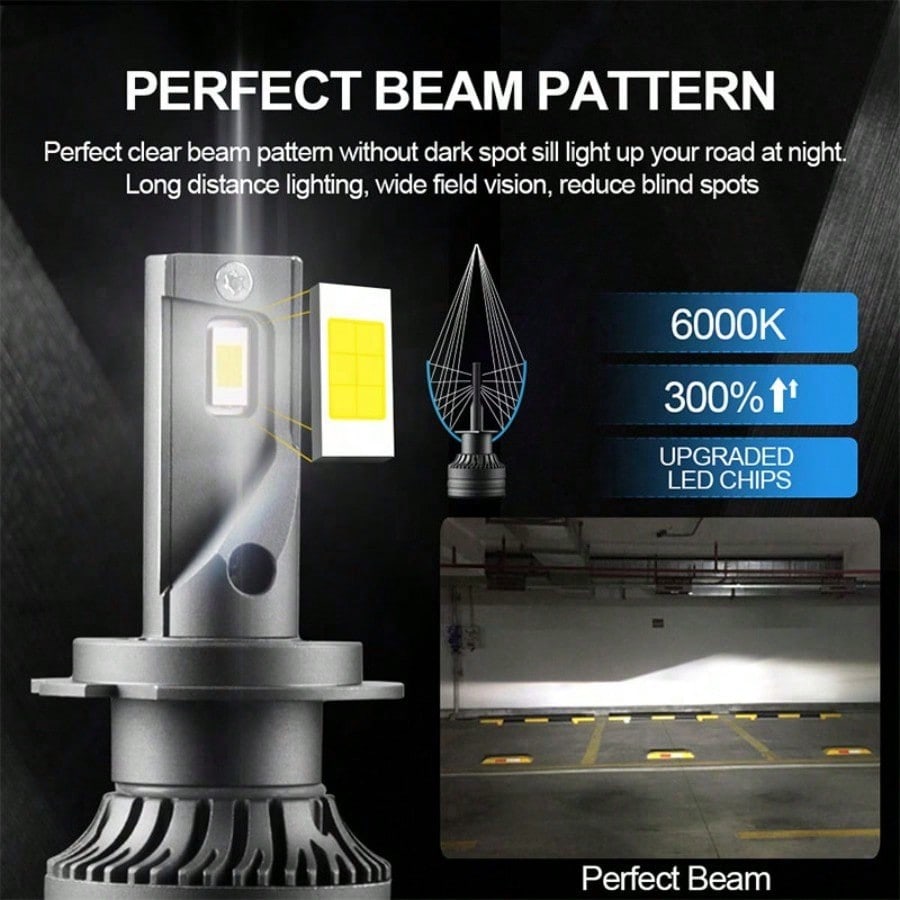 High-Brightness LED Headlights Car Headlights Replacement Lights Car Lights Refit Strong Light Assembly 100W+ Super Bright Lights Refit (LED Headlight) - view 3 of 7