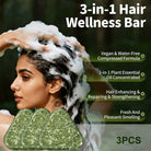 Anti Hair Loss Shampoo Bar DHT Blocker With Polygonum Ginseng Tea Tree Extracts Strengthens Roots Reduces Hair Fall For Thinning Hair Sulfate-Free Herbal Hair Growth Soap 120g*3 Pack For Men Women Hair Care - view 3 of 7
