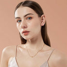 Star Pendant Necklace For Women, Dainty Blue CZ Star Choker, Minimalist Silver Chain Necklace, Cute Aesthetic Jewelry For Daily Wear & Gift The Perfect Gift for Mom and Your Girlfriend — A Mother's Day Gift - view 5 of 14