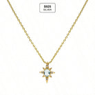 Star Pendant Necklace For Women, Dainty Blue CZ Star Choker, Minimalist Silver Chain Necklace, Cute Aesthetic Jewelry For Daily Wear & Gift The Perfect Gift for Mom and Your Girlfriend — A Mother's Day Gift - view 1 of 14