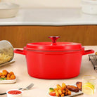 Ceramic Enamel Non-Stick Soup Pot: Perfect For Home Cooking, Milk Boiling, Dual-Handled Stew Pot, Ideal Gift For Soups, Compatible With Induction Cooktops And Gas Stoves - view 6 of 7