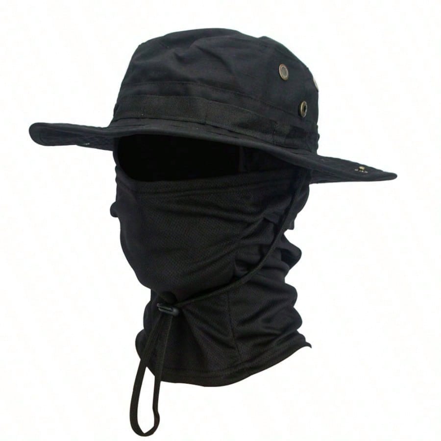 Boonie Hat With Face Mask Sun Protection Fishing Hat With Neck Cover Gift For Hikers - view 5 of 16