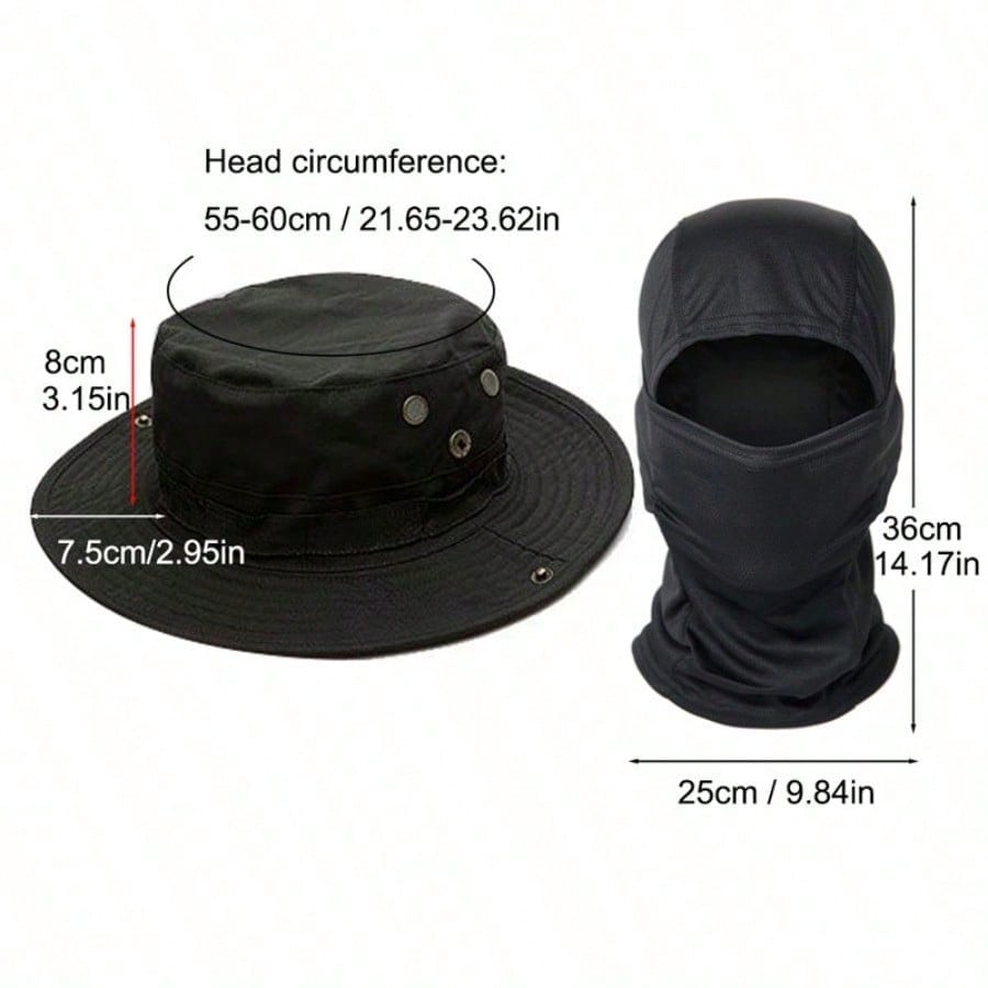 Boonie Hat With Face Mask Sun Protection Fishing Hat With Neck Cover Gift For Hikers - view 6 of 16