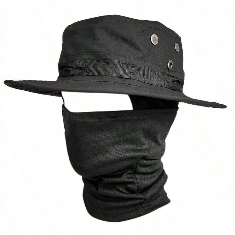 Boonie Hat With Face Mask Sun Protection Fishing Hat With Neck Cover Gift For Hikers - view 7 of 16