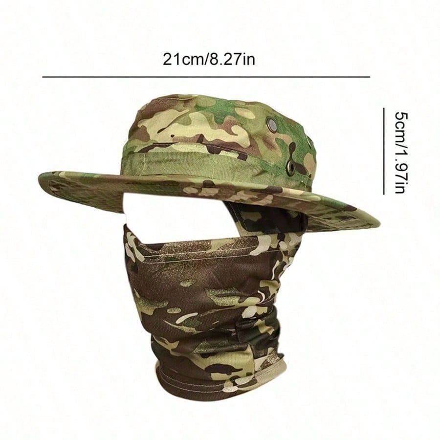 Boonie Hat With Face Mask Sun Protection Fishing Hat With Neck Cover Gift For Hikers - view 14 of 16