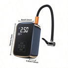 Portable Car Tire Inflator, Wireless Air Pump with Digital Display, Auto Stop Inflation, Emergency SOS Light, 12V DC/Rechargeable for Car, Motorcycle, Bike, Balls - view 6 of 7