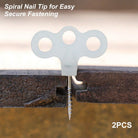 2pcs Stainless Steel Windproof Camping Deck Nails - 3-Eye Screw Ground Stakes with Threaded Design for Secure Tent & Shelter Rope Fixing, Heavy-Duty Outdoor Tent Accessories for Windy Conditions, Threeeye Screw Nails, Durable Construction - view 3 of 6