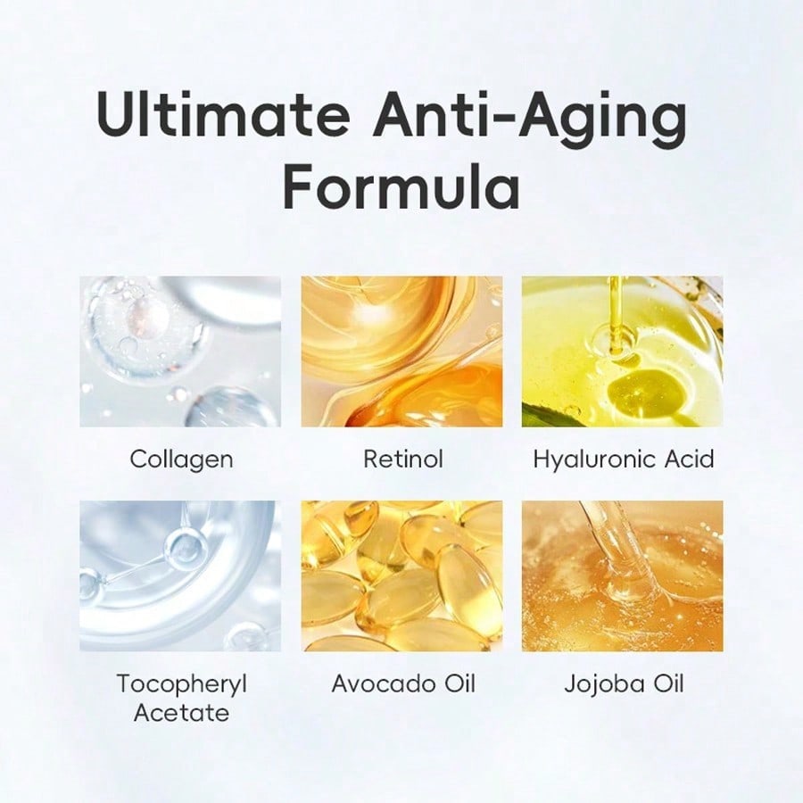 JOYVIN Collagen Retinol Hyaluronic Acid Anti-Aging Face Cream, 24H Moisturizing Wrinkle Reduction Cream for Mature Skin, Day & Night Anti-Wrinkle Moisturizer with Avocado Jojoba Oil, Fades Fine Lines Brightens Skin Tone 1.05oz/30g - view 4 of 9