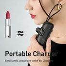 Portable Power Bank (5000mAh) — Supports PD Fast Charging, Compact Direct-Plug Design, with LED Display; Compatible with iOS and Android Phones, Includes Type-C Plug and Charging Cable (1-Pack) — Black - view 1 of 8