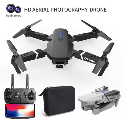 E88 UAV Drone with Camera 2.4GHZ Remote Control Quadcopter for Adults Kids, Single camera 1 Battery
