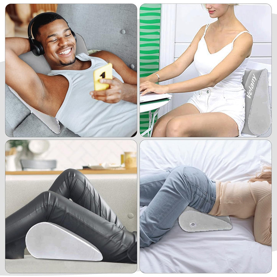 Velany Inflatable Wedge Pillow for Sleeping – Ergonomic Support for Back Pain, Acid Reflux & Leg Elevation - view 2 of 5
