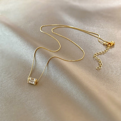 Gold Choker Birthstone Necklace | Solitaire Necklace | Velany Store