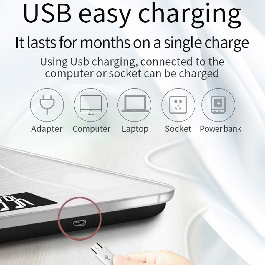 Velany Smart Body Fat Scale with USB Charging - Digital Bathroom Scale for BMI, Muscle & Weight Tracking - view 3 of 5