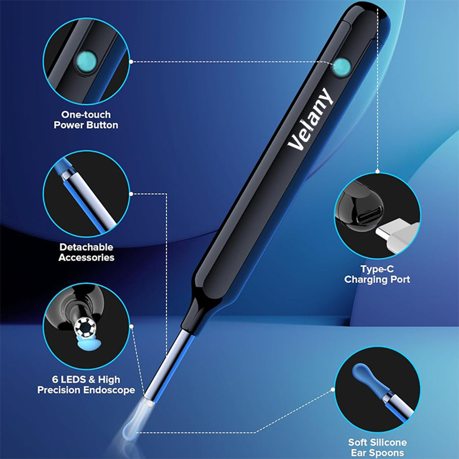 Ear Cleaner with Camera & Light - WiFi Visual Ear Wax Removal Tool Kit for iPhone & Android | Velany - view 3 of 3