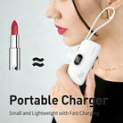 Portable Power Bank (5000mAh) — Supports PD Fast Charging, Compact Direct-Plug Design, with LED Display; Compatible with iOS and Android Phones, Includes Type-C Plug and Charging Cable (1-Pack) — white - view 3 of 8