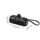 Portable Power Bank (5000mAh) — Supports PD Fast Charging, Compact Direct-Plug Design, with LED Display; Compatible with iOS and Android Phones, Includes Type-C Plug and Charging Cable (1-Pack) — Black - view 8 of 8