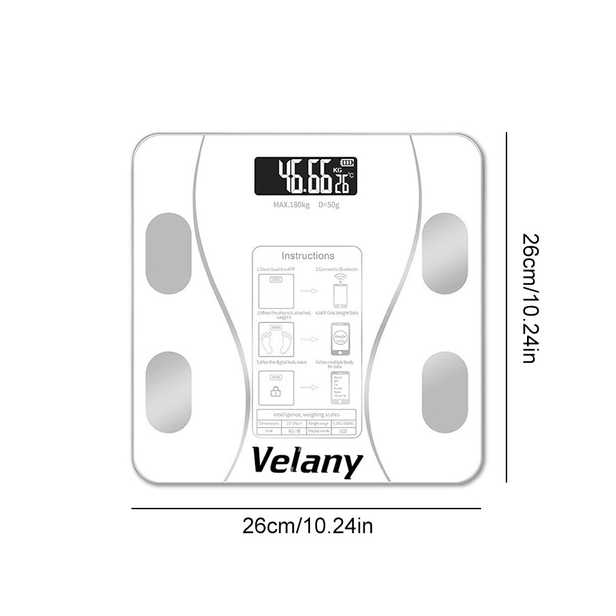 Velany Smart Body Fat Scale with USB Charging - Digital Bathroom Scale for BMI, Muscle & Weight Tracking - view 5 of 5