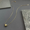 Vintage Yellow Gold Bean Necklace, 18K Gold Plated