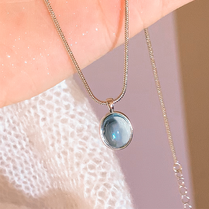Sky Blue Topaz Pendant | Natural Aquamarine Pendant | Velany Store