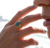 Gold Turquoise Ring | Turquoise Stone Ring | Velany Store