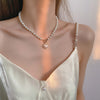 Pearl Heart Necklace | Women's Pearl Heart Necklace | Velany Store