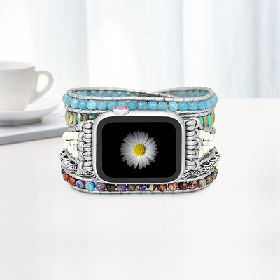 Blue Topaz Apple Watch Band | Boho Watch Bands | Velany Store