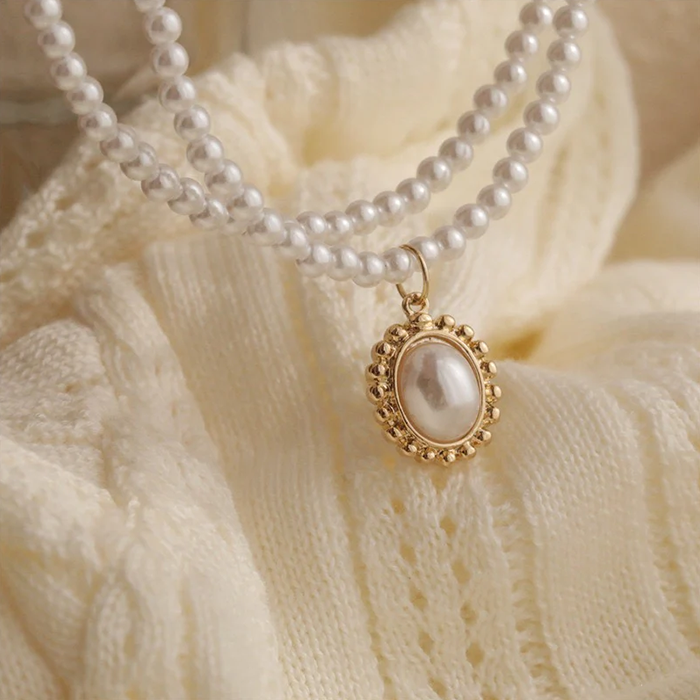 Women's Pearl Necklace | Vintage Pearl Necklace | Velany Store