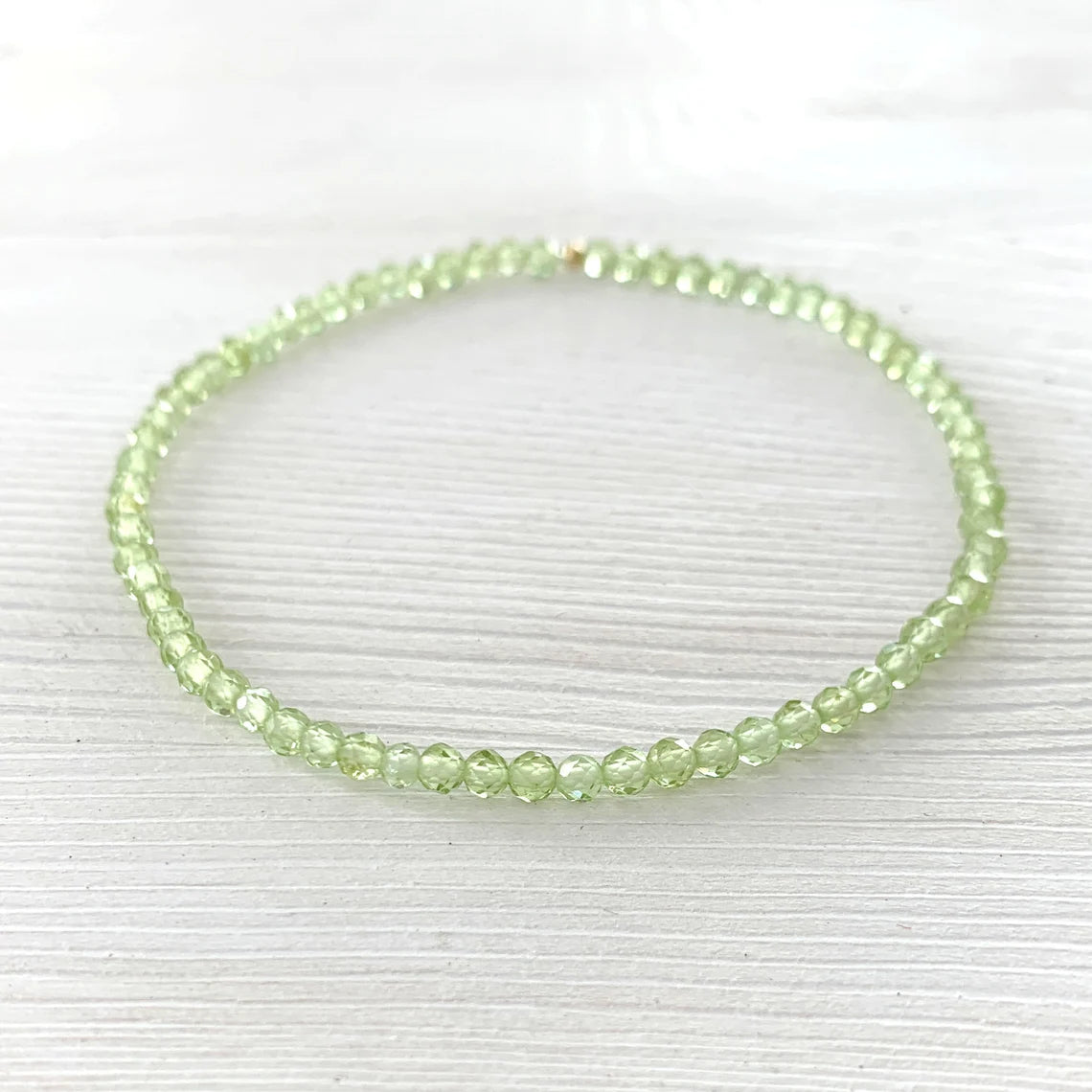 Women's Peridot Bracelet | Peridot Beaded Bracelet | Velany Store