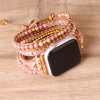 Rose Quartz Apple Watch Band | Boho Watch Bands | Velany Store